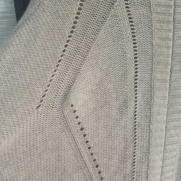 Autumn cashmere oatmeal beige open oversized cardigan size XS 100% cashmere - Picture 6 of 7